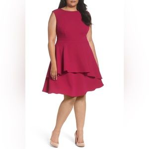 Jewel Tone Ruffle Fit and Flare Dress Size 22W ✨ Eliza J for Nordstrom